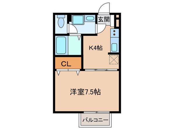 シェルズレイク日根野Ａ棟の物件間取画像